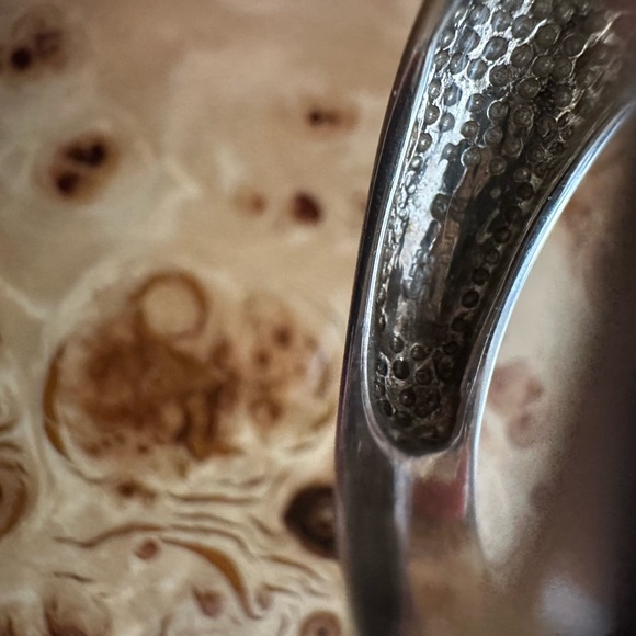 Whitney Kelly Sterling Silver Jadite & Mother of Pearl Figural Floral Ring Vtg - Picture 10 of 12